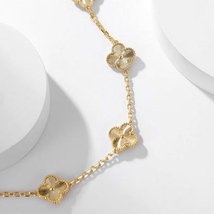 [Stars Jewelry]CLOVER 10 MOTIFS LASER NECKLACE
