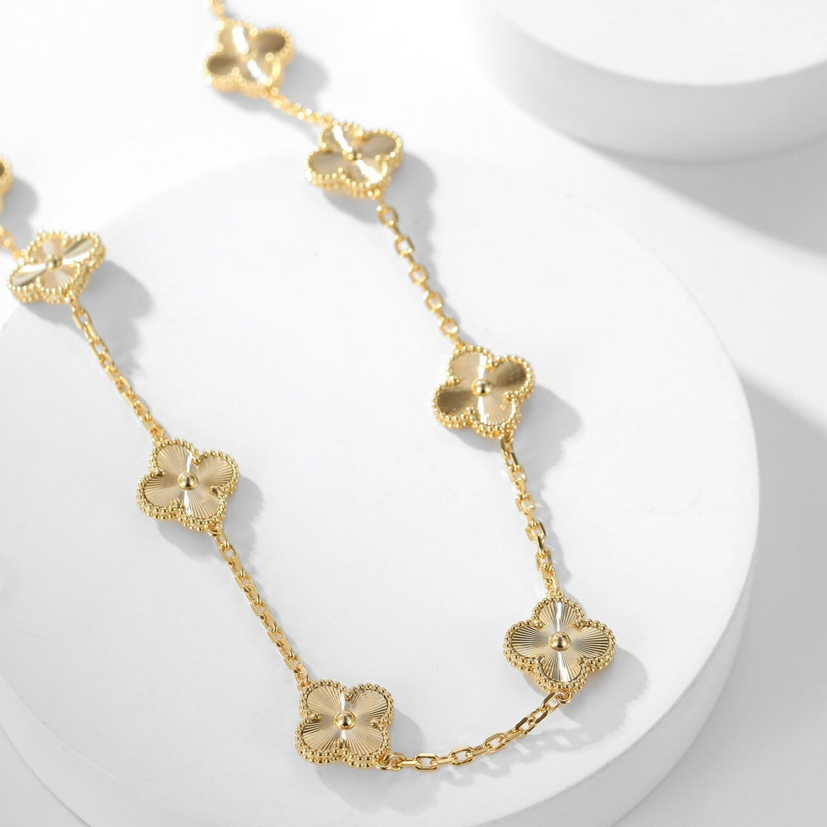 [Stars Jewelry]CLOVER 10 MOTIFS LASER NECKLACE