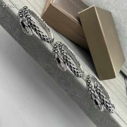 [Stars Jewelry】NEW OBSIDIAN & DIAMOND SERPENT BRACELET