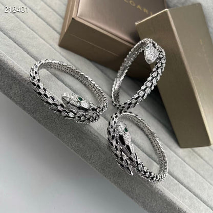 [Stars Jewelry】NEW OBSIDIAN & DIAMOND SERPENT BRACELET