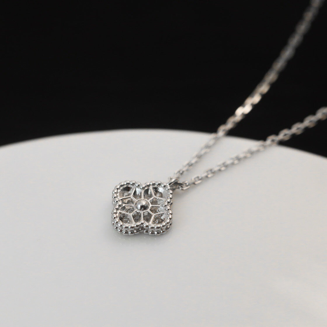 [Stars Jewelry]CLOVER MINI 9.5MM PENDANT DIAMOND NECKLACE