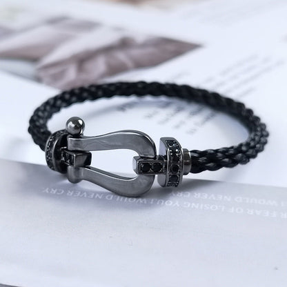 [Stars Jewelry]FORCE LARGE SERIES HORSESHOE BLACK SAMURAI BRACELET