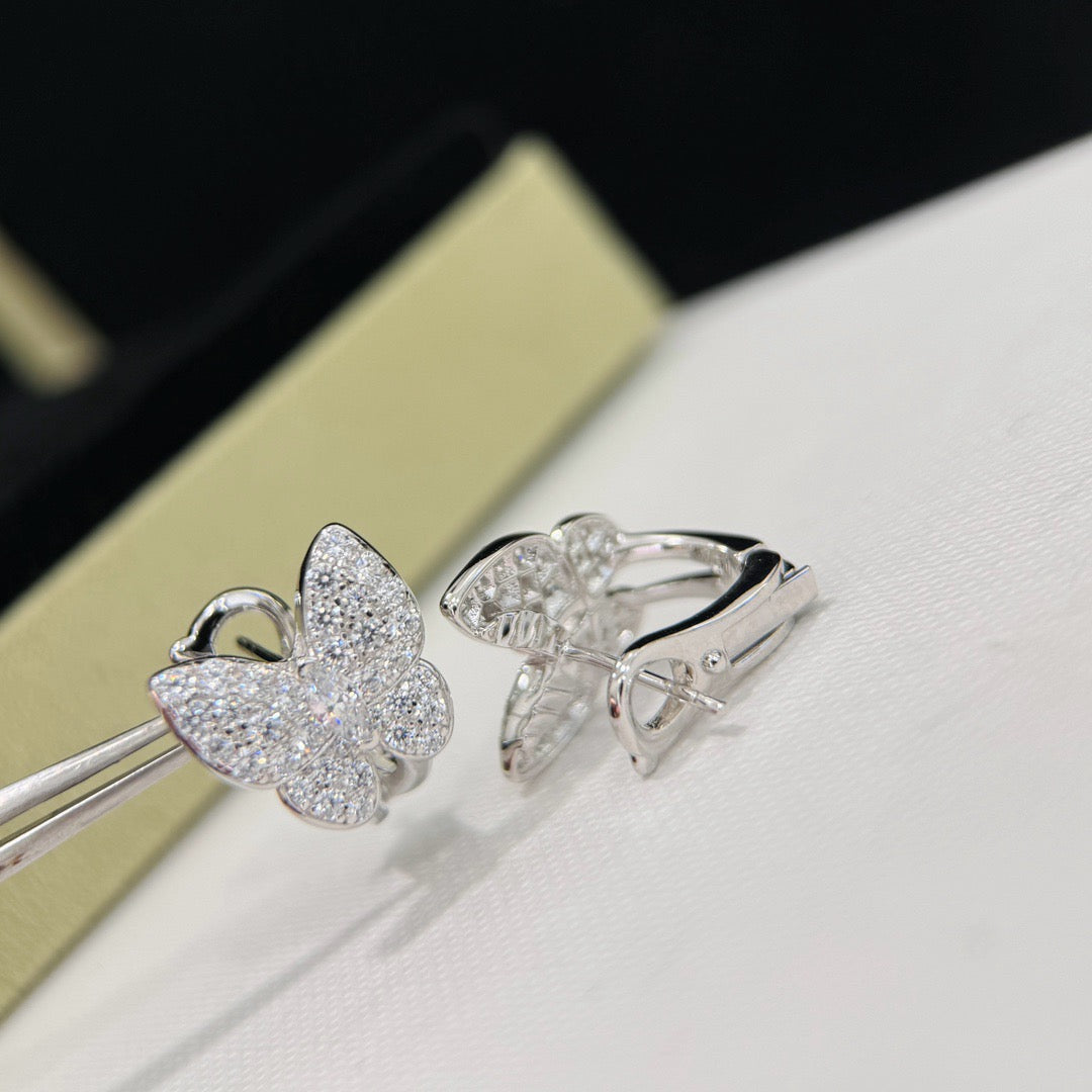 [Stars Jewelry]BUTTERFLY ALL DIAMOND EARRINGS