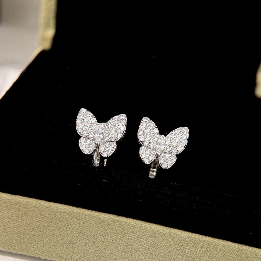 [Stars Jewelry]BUTTERFLY ALL DIAMOND EARRINGS