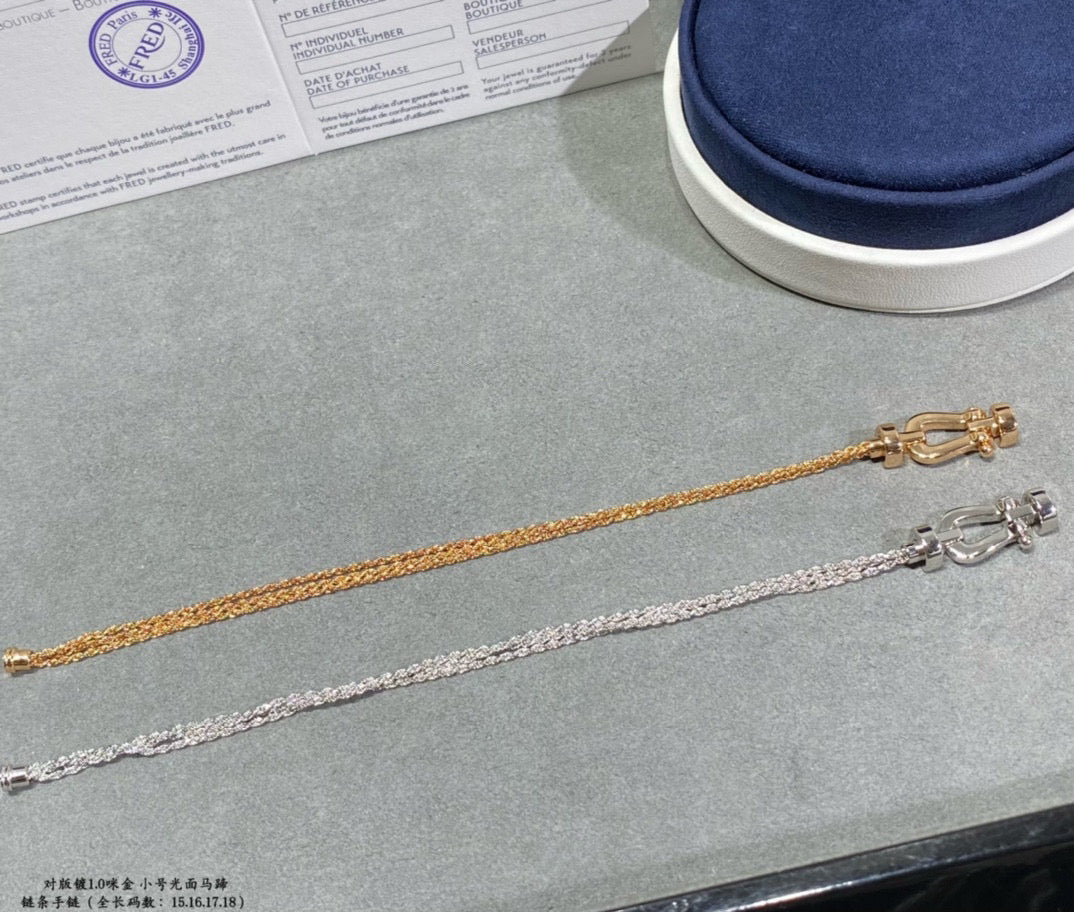 [Stars Jewelry]FORCE SMALL HORSESHOE  DIAMOND CHAIN ROPE BRACELET