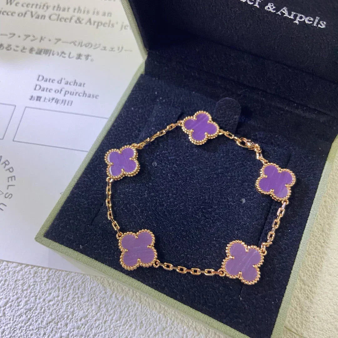 [Stars Jewelry] CLOVER 5 MOTIF VIOLET BRACELET COLLECTION