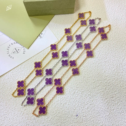 [Stars Jewelry Jewelry]CLOVER 10 MOTIFS  PURPLE VIOLET  NECKLACE