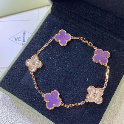 [Stars Jewelry] CLOVER 5 MOTIF VIOLET BRACELET COLLECTION