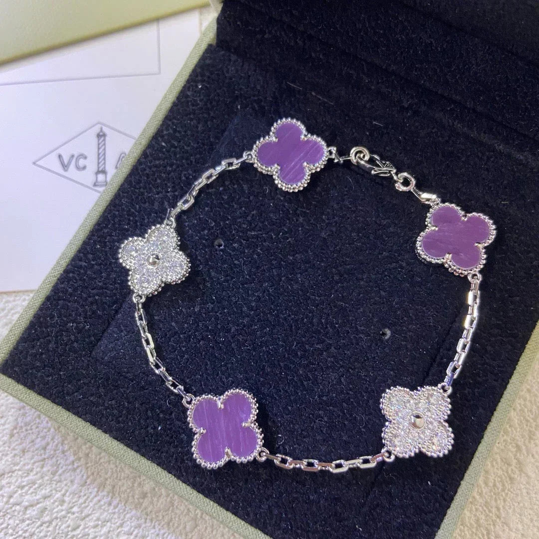 [Stars Jewelry] CLOVER 5 MOTIF VIOLET BRACELET COLLECTION