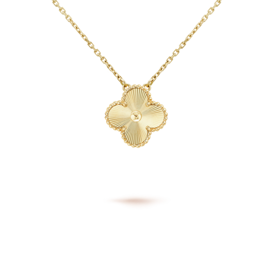 [Stars Jewelry]CLOVER 15MM LASER NECKLACE AND BOX