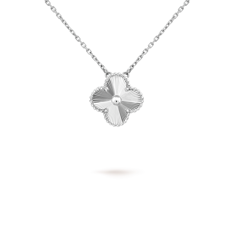 [Stars Jewelry]CLOVER 15MM LASER NECKLACE SILVER
