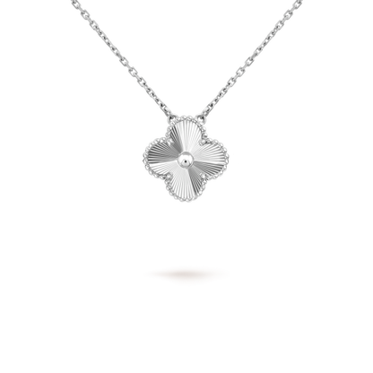 [Stars Jewelry]CLOVER 15MM LASER NECKLACE SILVER