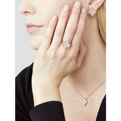 [Stars Jewelry]CLOVER 15MM DIAMOND SINGLE FLOWER NECKLACE