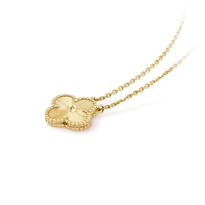 [Stars Jewelry]CLOVER 15MM LASER NECKLACE