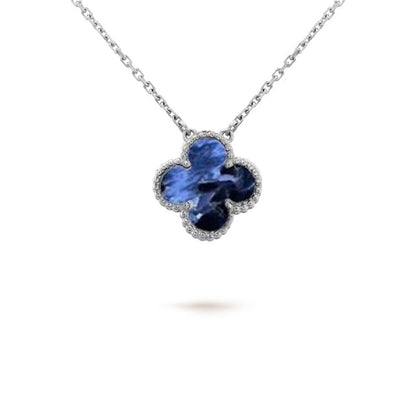 [Stars Jewelry]CLOVER 15MM PIETERSITE NECKLACE SILVER