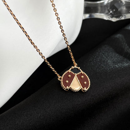 [Stars Jewelry]LUCKY  CARNELIANS LADYBUG NECKLACE
