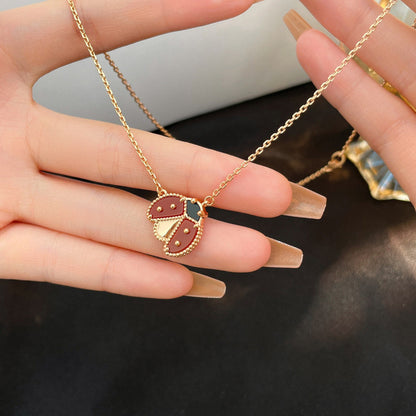 [Stars Jewelry]LUCKY  CARNELIANS LADYBUG NECKLACE