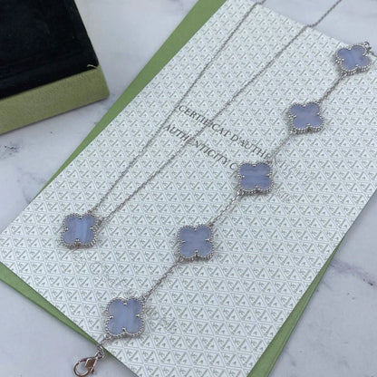 [Stars Jewelry] CLOVER 5 MOTIF PURPLE CHALCEDONY BRACELET COLLECTION