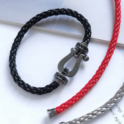 [Stars Jewelry]FORCE LARGE SERIES HORSESHOE BLACK SAMURAI BRACELET