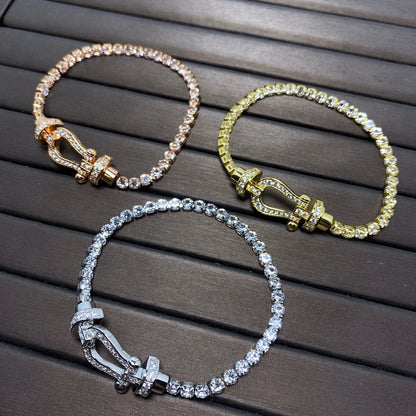 [Stars Jewelry]FORCE  HORSESHOE  DIAMOND TENNIS BRACELET