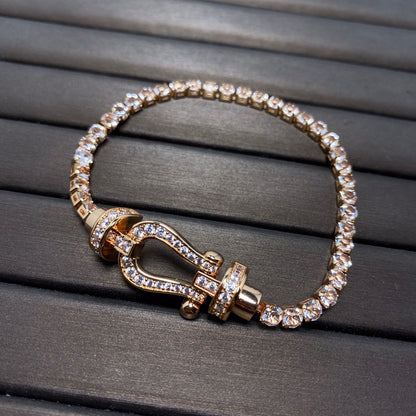 [Stars Jewelry]FORCE  LARGE HORSESHOE FULL DIAMOND TENNIS BRACELET