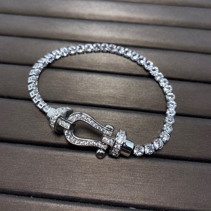 [Stars Jewelry]FORCE  LARGE HORSESHOE FULL DIAMOND TENNIS BRACELET