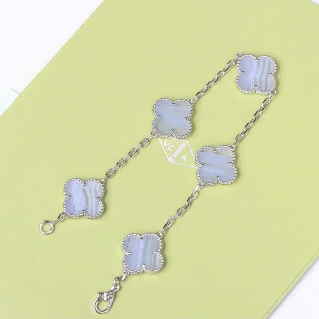 [Stars Jewelry] CLOVER 5 MOTIF PURPLE CHALCEDONY BRACELET COLLECTION