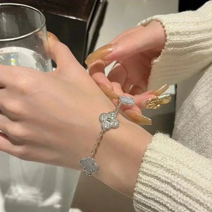 [Stars Jewelry] CLOVER 5 MOTIF PURPLE CHALCEDONY BRACELET COLLECTION