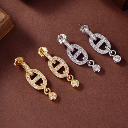 [Stars Jewelry]HM CHAINE DIAMOND EARRINGS