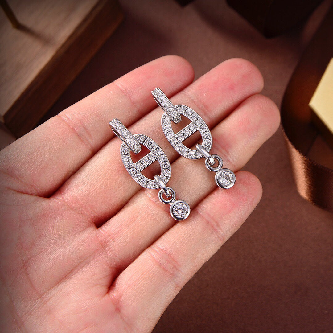[Stars Jewelry]HM CHAINE DIAMOND EARRINGS