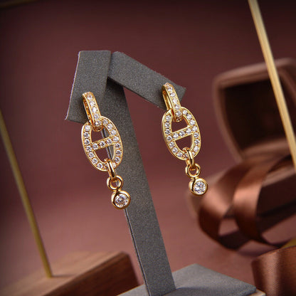 [Stars Jewelry]HM CHAINE DIAMOND EARRINGS