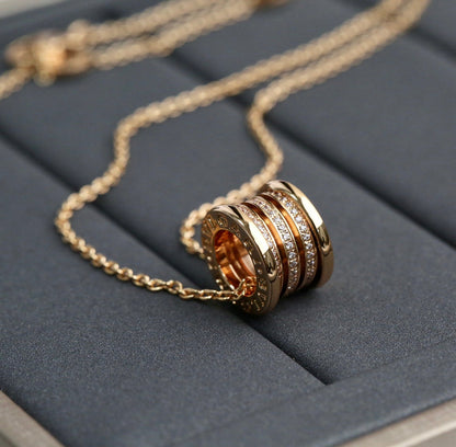 [Stars Jewelry]ZERO 1 PINK GOLD DIAMOND NECKLACE