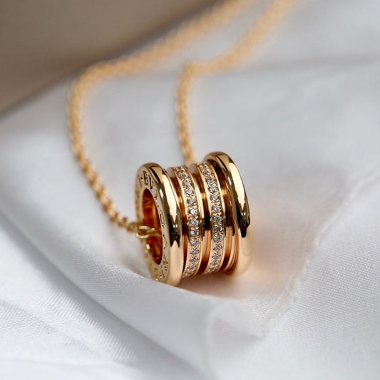 [Stars Jewelry]ZERO 1 PINK GOLD DIAMOND NECKLACE