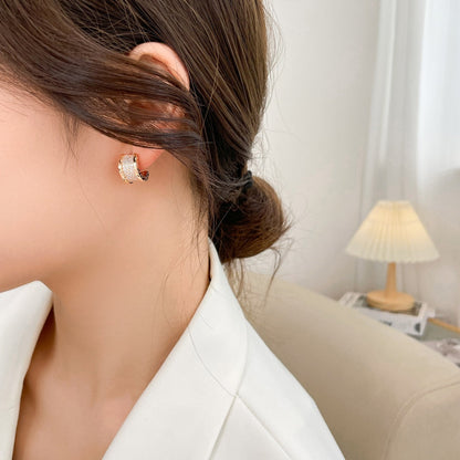 [Stars Jewelry]ZERO 1 DIAMOND PAVED EARRINGS