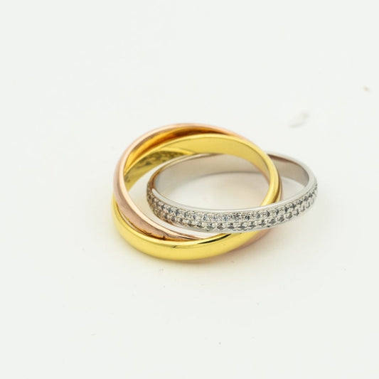 [Stars Jewelry Jewelry]TRINITY RING GOLD PINK GOLD SILVER DIAMONDS