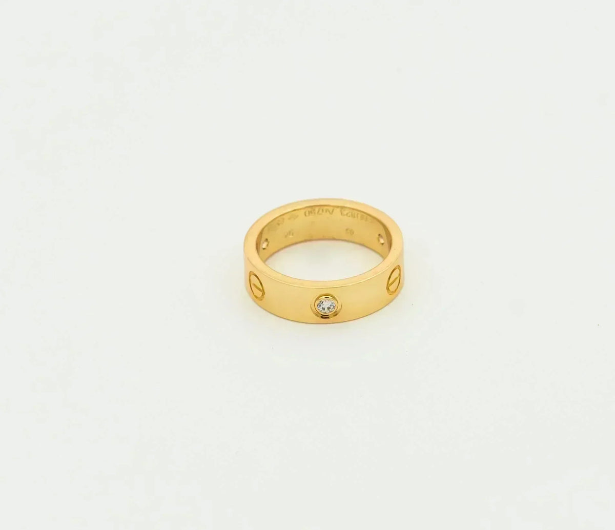 [Stars Jewelry]LOVE RING 5.5MM 3 DIAMONDS GOLD