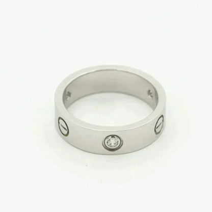 [Stars Jewelry]LOVE RING 5.5MM 3 DIAMONDS SILVER