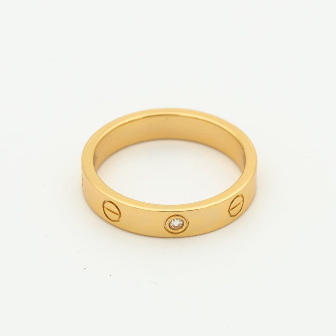 [Stars Jewelry]LOVE RING 4MM 1 DIAMOND PINK GOLD