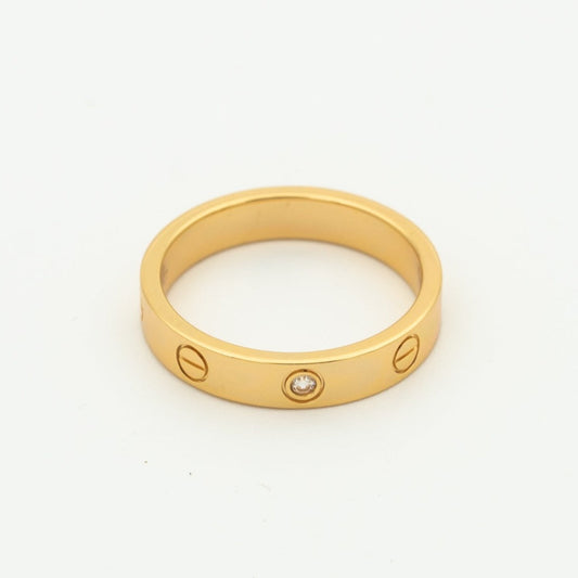 [Stars Jewelry]LOVE RING 4MM 1 DIAMOND PINK GOLD