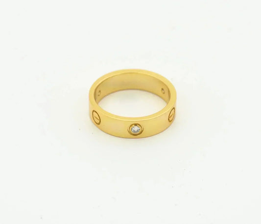 [Stars Jewelry]LOVE RING 4MM 1 DIAMOND GOLD