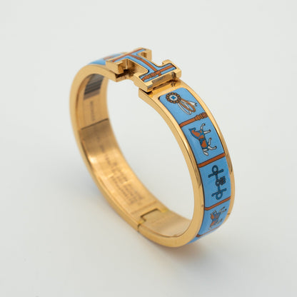 [Stars Jewelry]H PINK GOLD BRACELET BLUE CERAMIC