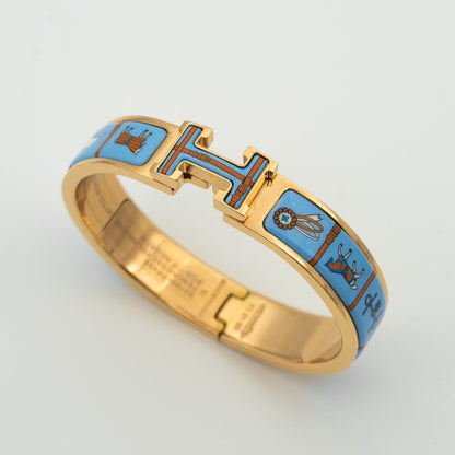 [Stars Jewelry]H PINK GOLD BRACELET BLUE CERAMIC