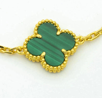 [Stars Jewelry] CLOVER 5 MOTIF MALACHITE BRACELET COLLECTION
