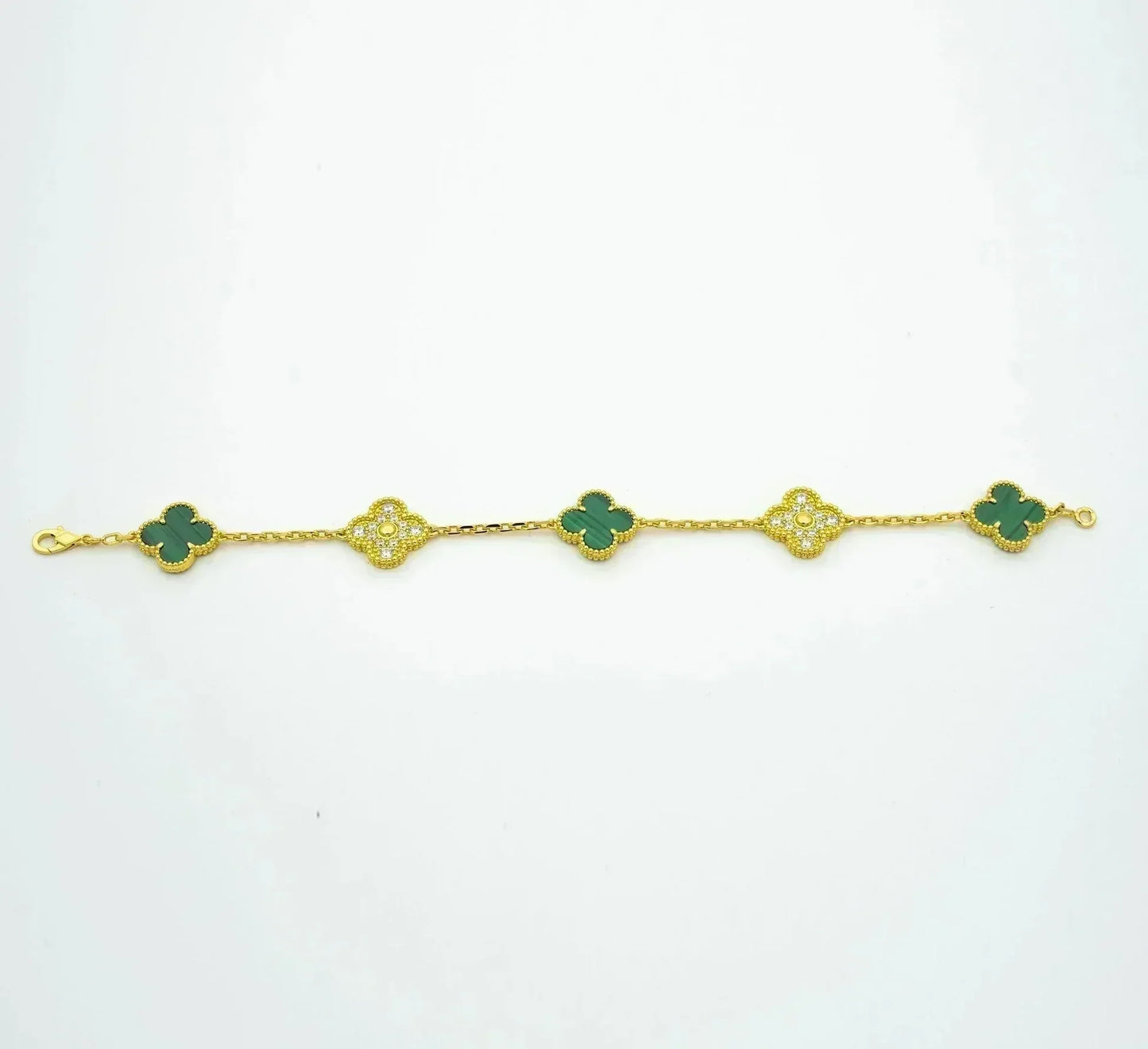 [Stars Jewelry] CLOVER 5 MOTIF MALACHITE BRACELET COLLECTION