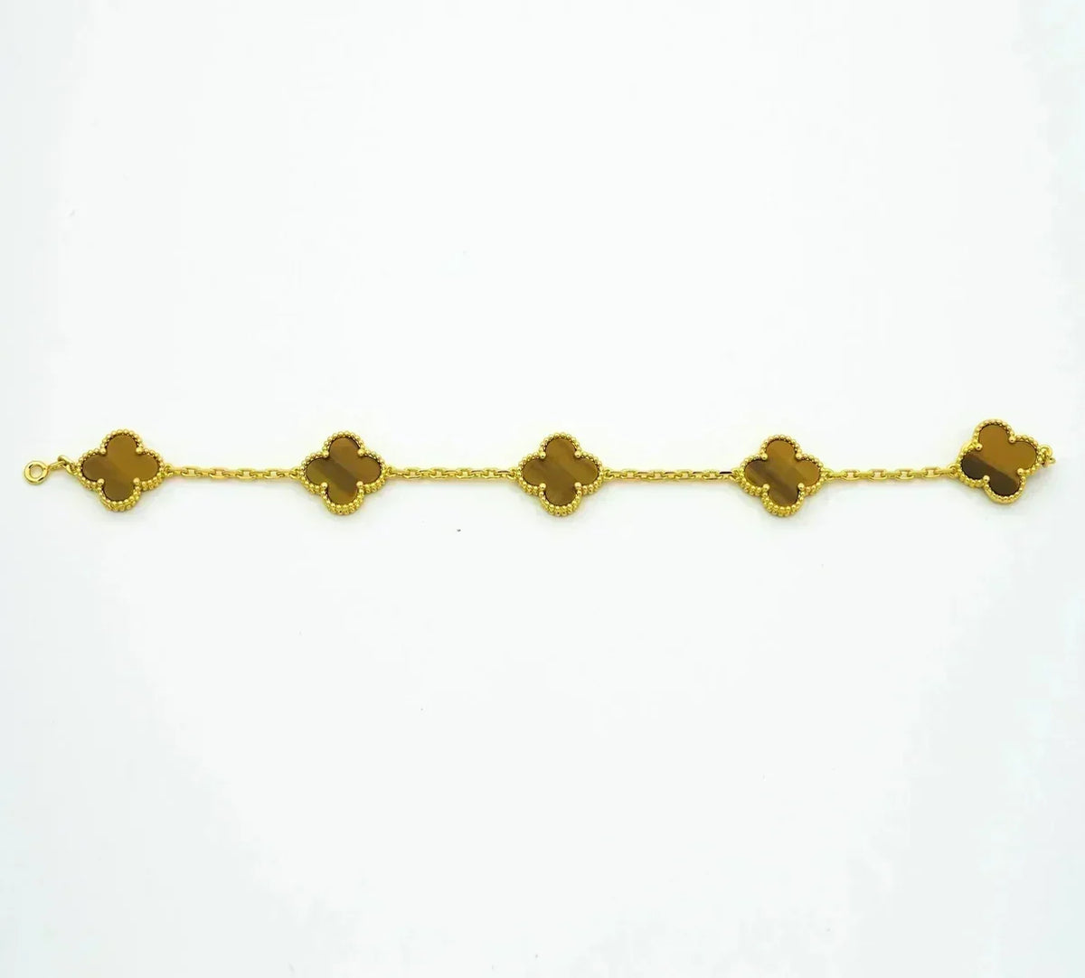 [Stars Jewelry] CLOVER 5 MOTIFS TIGER EYE BRACELET COLLECTION
