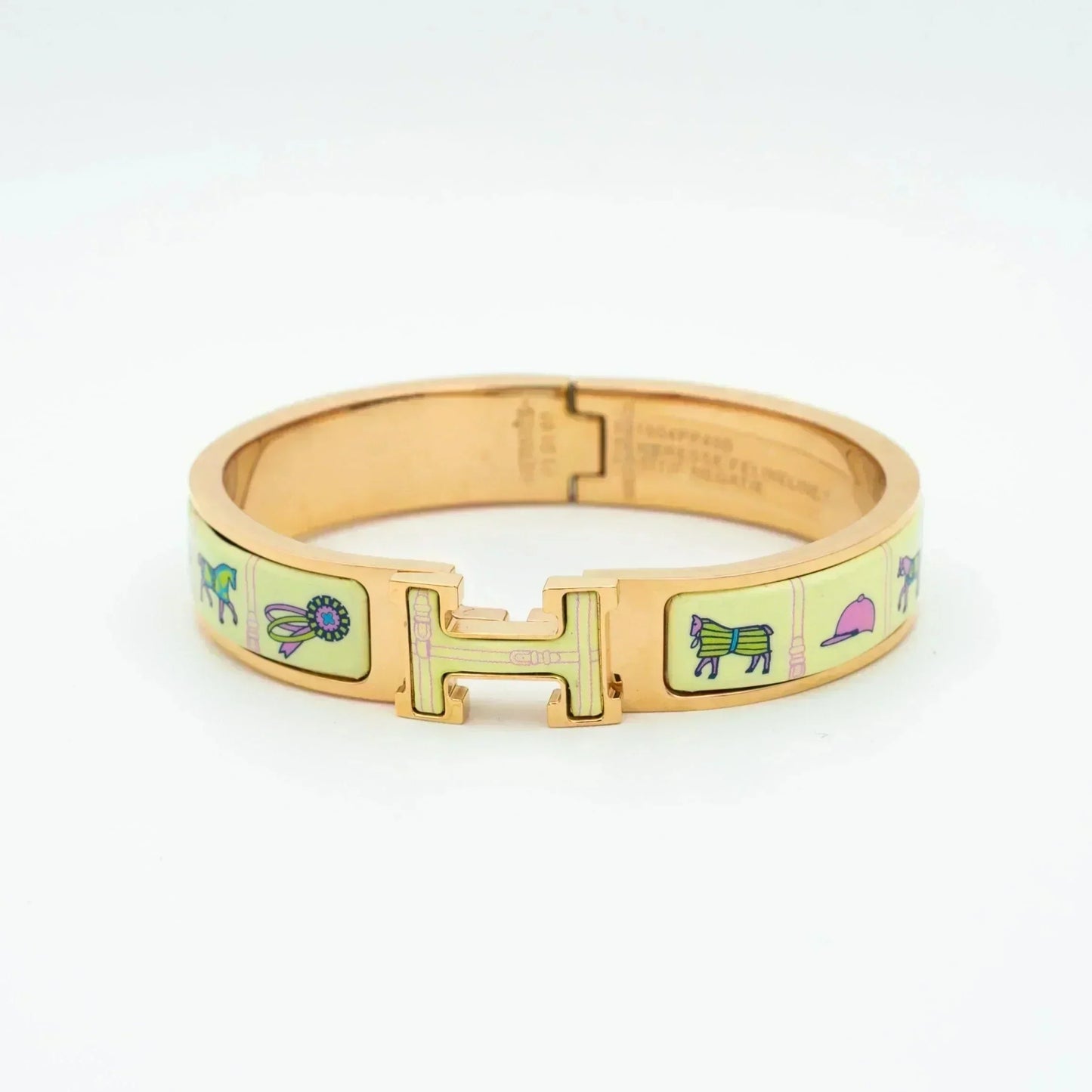 [Stars Jewelry]H PINK GOLD BRACELET CREAM CERAMIC