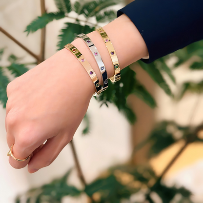 [Stars Jewelry]2026 RAINBOW LOVE BRACELET 6.1MM  10 DIAMONDS