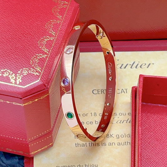 [Stars Jewelry]2026 RAINBOW LOVE BRACELET 6.1MM  10 DIAMONDS
