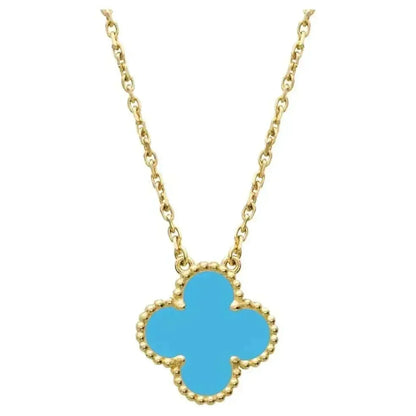 [Stars Jewelry]CLOVER 15MM VINTAGE TURQUOISE NECKLACE