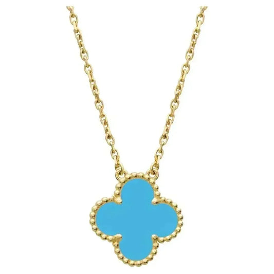 [Stars Jewelry]CLOVER 15MM VINTAGE TURQUOISE NECKLACE